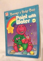 Vintage 1993 Barney &amp; Baby Bop Paint with Water Activity Book HTF - £10.31 GBP