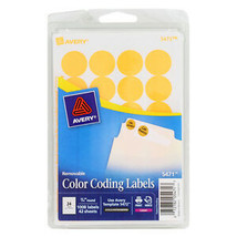 Avery 5471 Printable Color-Coding Labels 3/4" dia, Neon Orange Glow, 1008/PK - $10.68