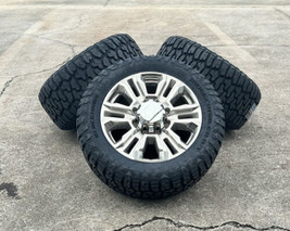 2011-2025 Chevy Silverado 2500 Polished 20&quot; 8-180 Wheels 33x12.50R20 R/T Tires - $2,216.61