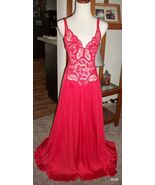 OLGA Red VALENTINE Stretch Lace Spandex &amp; Long Nylon Flowing Skirt SZ M ... - $113.85
