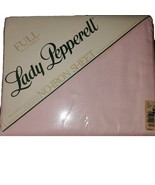 Vtg Lady Pepperell Flat Sheet Full Double Solid Pink Cotton Retro MCM 70... - $33.17