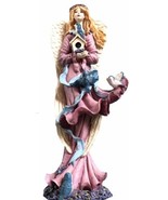 Vintage Angel 7.25” Figurine Birdhouse Birds Tabletop Decorative - $15.81