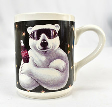 Vintage 90s Coca Cola Polar Bear Sunglasses Coffee Cup Mug  - £17.31 GBP