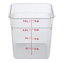 Cambro 8SFSCW CamSquare Food Container 8 qt. 8-3/8x8-3/8x9-1/8 clear, 6c... - £81.24 GBP