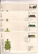 1975 First Day Covers Railways Edinburgh UK Set of 4 Excellent Condition - £4.54 GBP