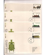 1975 First Day Covers Railways Edinburgh UK Set of 4 Excellent Condition - $111.95 MXN