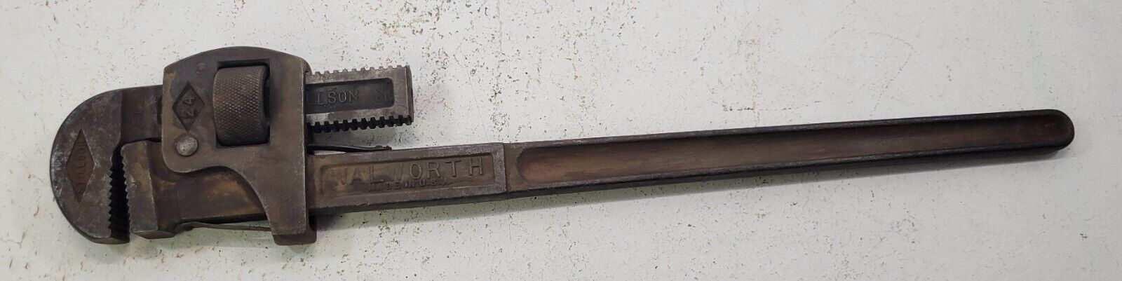 *PV32) Vintage 24&quot; Walworth Stillson Heavy Duty Adjustable Jaw Pipe Wren... - $9.89