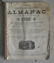 Vintage 1888 Booklet - No 1 Lancaster and York County Almanac Pennsylvania - $23.76
