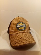 Corona Extra Brown Snapback Trucker Mesh Hat Straw Wicker Weave Baseball Cap - £11.66 GBP