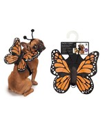 Butterfly Wing Dog Costume 3D Glow In The Dark Functional Harness Monarc... - £22.06 GBP