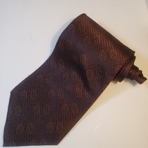 Donna Karan Signature Mens Brown Silk Tie Made in USA - $262.02 MXN