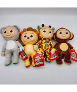 COCOMELON JJ Baby Doll 8” Plush Lion Koala Monkey Giraffe Set Lot 4 Netf... - £27.21 GBP