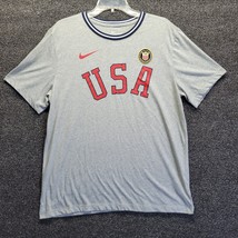 Nike Mens Sportswear Team USA Olympics T-Shirt Grey Red/wht/Blue CN1423 ... - $13.43