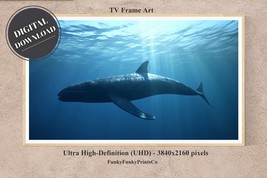 Samsung FRAME TV Art - Lone Whale swimming in the Ocean, 4K | Digital Download - £2.78 GBP