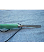 vintage curling iron wood handle 1/2 barrel - $9.95