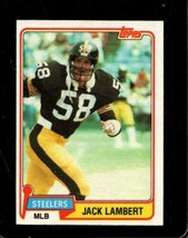 1981 TOPPS #155 JACK LAMBERT NM STEELERS HOF *INVAJ758 - $4.41