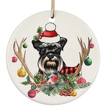 hdhshop24 Cute Miniature Schnauzer Dog Love Christmas Ornament Gift Pine Tree De - $19.75