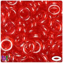 BeadTin Ruby Transparent 16mm Ring Craft Beads (100pcs) - $3.29