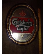 Vintage 1986 Carlsberg lite Beer Framed Bar Wall Mirror Sign Copenhagen ... - €106,61 EUR