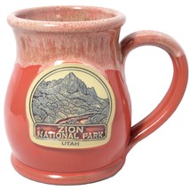 Zion National Park Utah John Deneen Pottery Coffee Mug Adobe Orange - £43.92 GBP