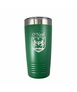 O&#39;Neal Irish Coat of Arms Stainless Steel Green Travel Tumbler - $37.51 CAD