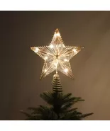 3D Glitter Star Christmas Tree Topper Light Up Snowflake Design Holiday ... - €12,88 EUR+