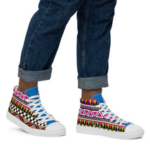 Back to the Roots African Design Men’s high top canvas shoes - $75.00