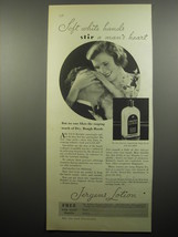 1932 Jergens Lotion Ad - Soft white hands stir a man&#39;s heart - £14.48 GBP