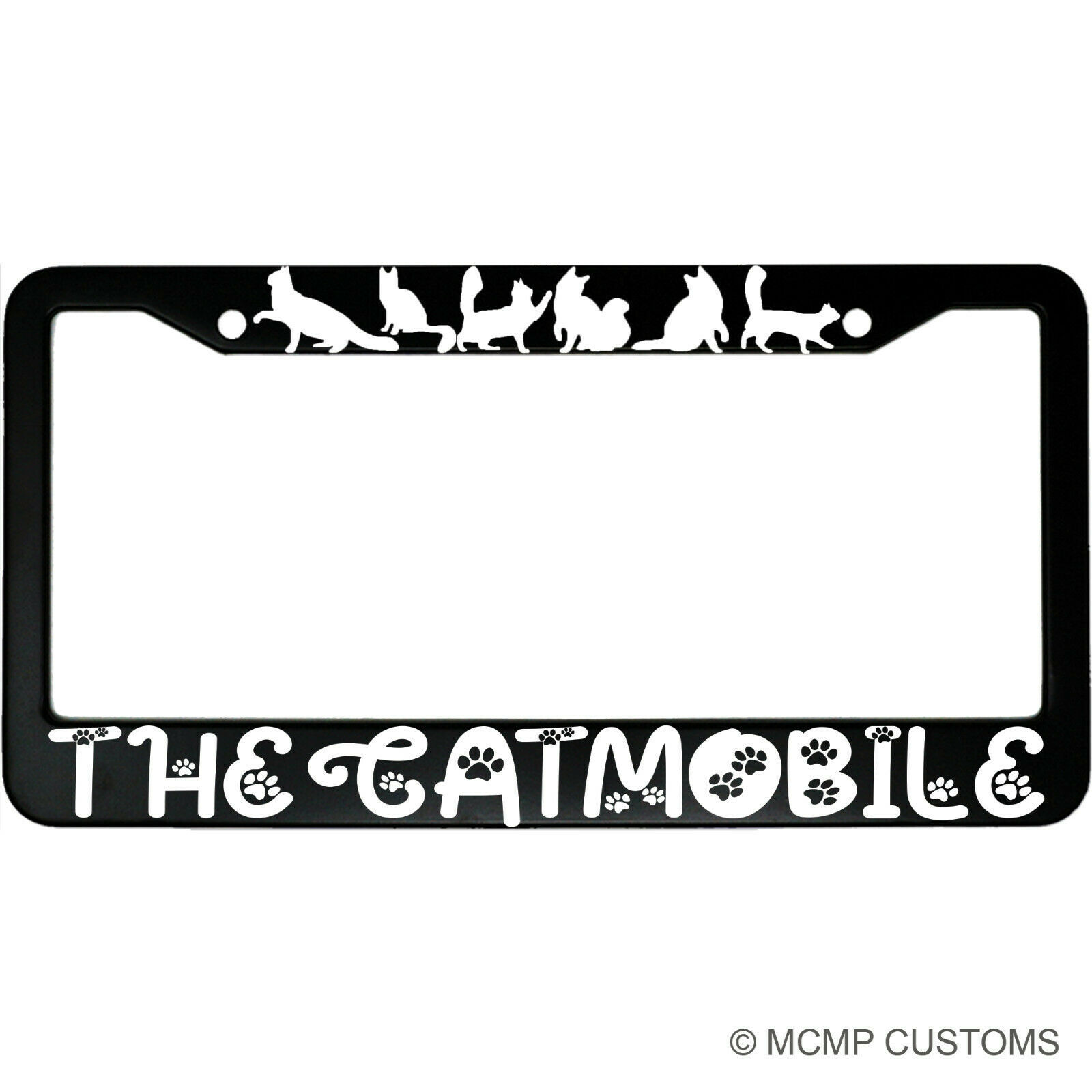The CatMobile Funny Cat Lady Aluminum Car License Plate Frame - $18.95