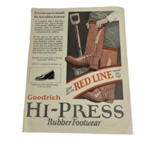 1924 BF Goodrich Rubber Company Red Line Work Boots and Ideal Boilers Print Ad - £9.85 GBP