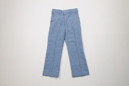 Vintage 70s Streetwear Toddler Boys 5T Wool Chambray Wide Leg Chino Pant... - $39.55