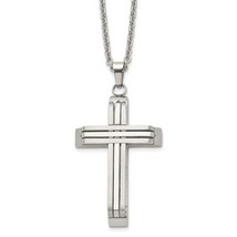 Stainless Steel Cross on 22" Cable Chain - £63.79 GBP