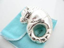 Tiffany &amp; Co Silver Nature Horse Baby Rattle Teether Rare Heirloom Gift Pouch - £476.91 GBP