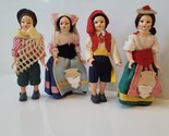 LOT 4 VINTAGE EROS 5&quot; DOLLS MADE IN ITALY NAPOLI GENOVA TAGS - $59.95