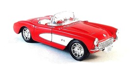 1957 Chevrolet Corvette ,Red Welly 1/24 Diecast Car Collector&#39;s Model , New - £41.53 GBP