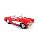 1957 CHEVROLET CORVETTE ,RED WELLY 1/24 DIECAST CAR COLLECTOR&#39;S MODEL , NEW - £42.41 GBP