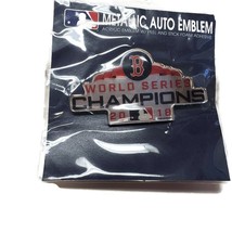 MLB Boston Red Sox Metallic Auto Emblem 2018 World Series Champs Peel and Stick - £8.65 GBP