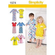 Simplicity 1574 Toddler&#39;s Pajama and Robe Sewing Patterns, Sizes 1/2-4 - £14.94 GBP