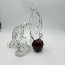 Mikasa Large Lead Crystal 3 Piece Nativity Set Jesus Mary Joseph Germany... - $135.00