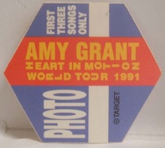 AMY GRANT - VINTAGE ORIGINAL CONCERT TOUR CLOTH BACKSTAGE PASS ***LAST O... - $10.00