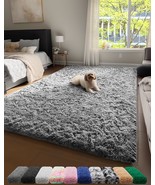 Ophanie Upgrade 4X6 Rugs For Bedroom, Grey, Fluffy Shaggy Soft Area Rug,... - $635.92 MXN