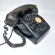 Vintage Bell System Western Electric Rotary Phone Black Desk Telephone UNTESTED - £45.38 GBP