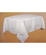 Floral Light Blue And Yellow Flowers Tablecloth Franco, 72x108 Cream[4] - $1,128.81 MXN