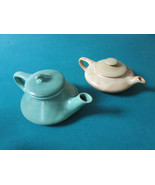 FLAT CERAMIC TEAPOT TEA FOR ONE -  BEIGE - PICK ONE - $38.99