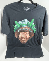 Bob Ross Think Like A Tree T Shirt Sz M Painter Artist Funny Humor Happy... - £11.15 GBP