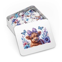 Jigsaw Puzzle in Tin, Highland Cow, Personalised/Non-Personalised, awd-432 (30,  - £28.22 GBP+