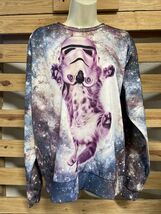 Rage On Star Wars Stormtrooper Cat Galaxy Sweatshirt Men's Size XL KG JD - $24.74