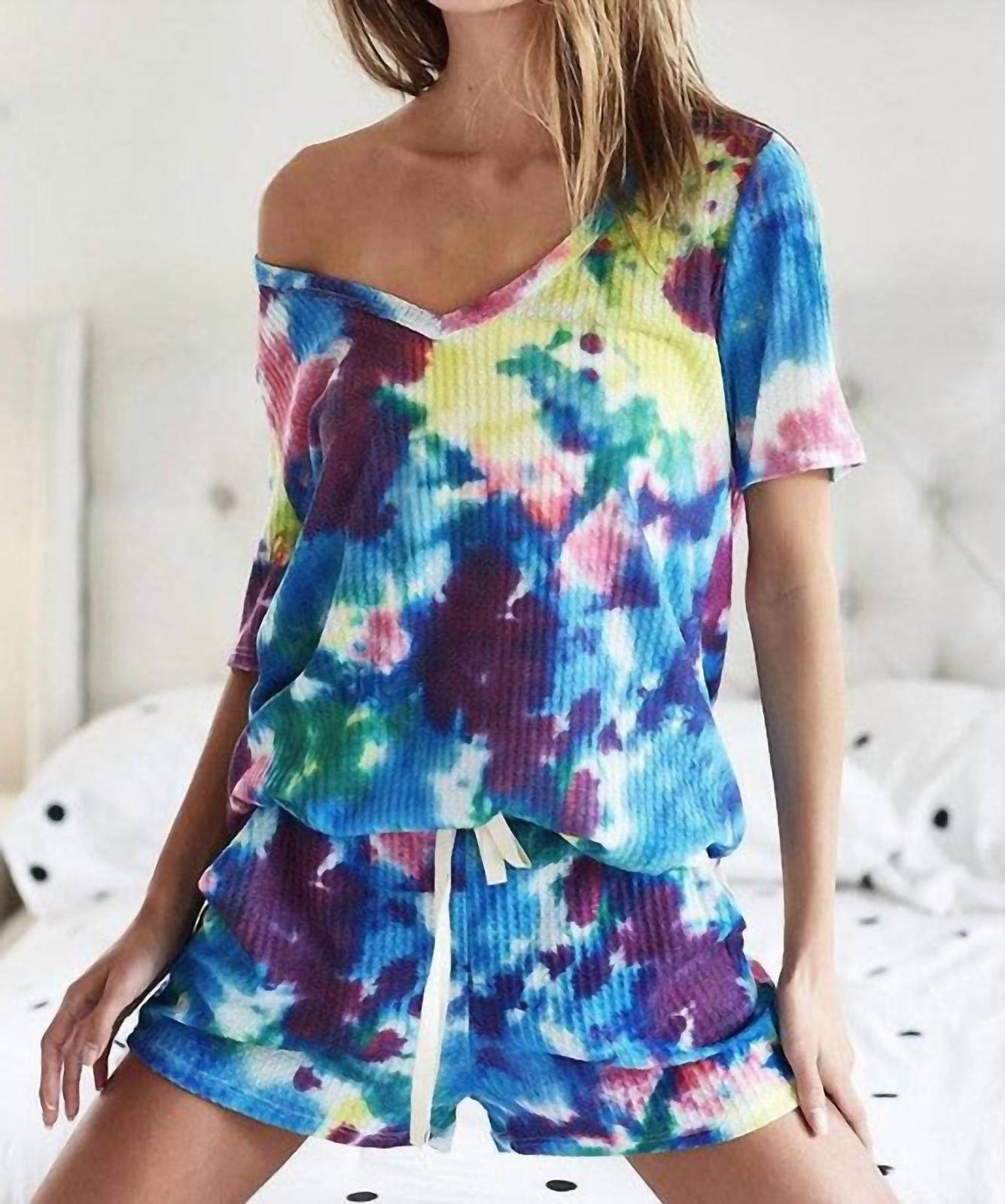 Bibi Waffle Tie Dye Shorts Size L - $41.58