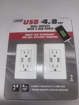 Feit Electric 2-Pack Of Wall Outlets with 2 USB Ports (4.8 amps = 2 x 2.4 amps) - £17.33 GBP