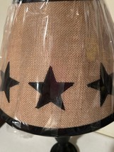 Country Black  lamp with Star lamp Shade - SALE image 3